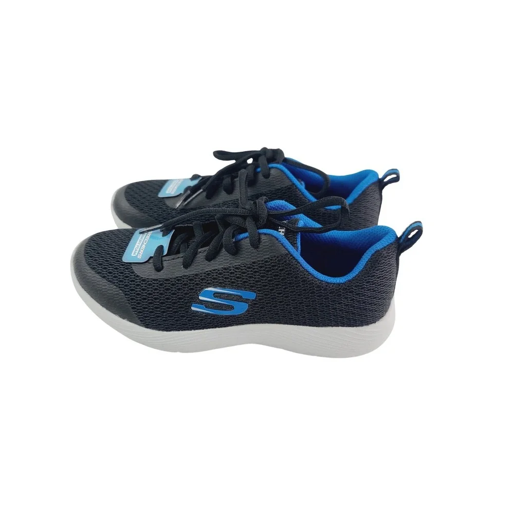Skechers,‎ Lace‑up Sneakers Athletic Shoes, Boys, Size Youth 3, Black/Blue. A. H